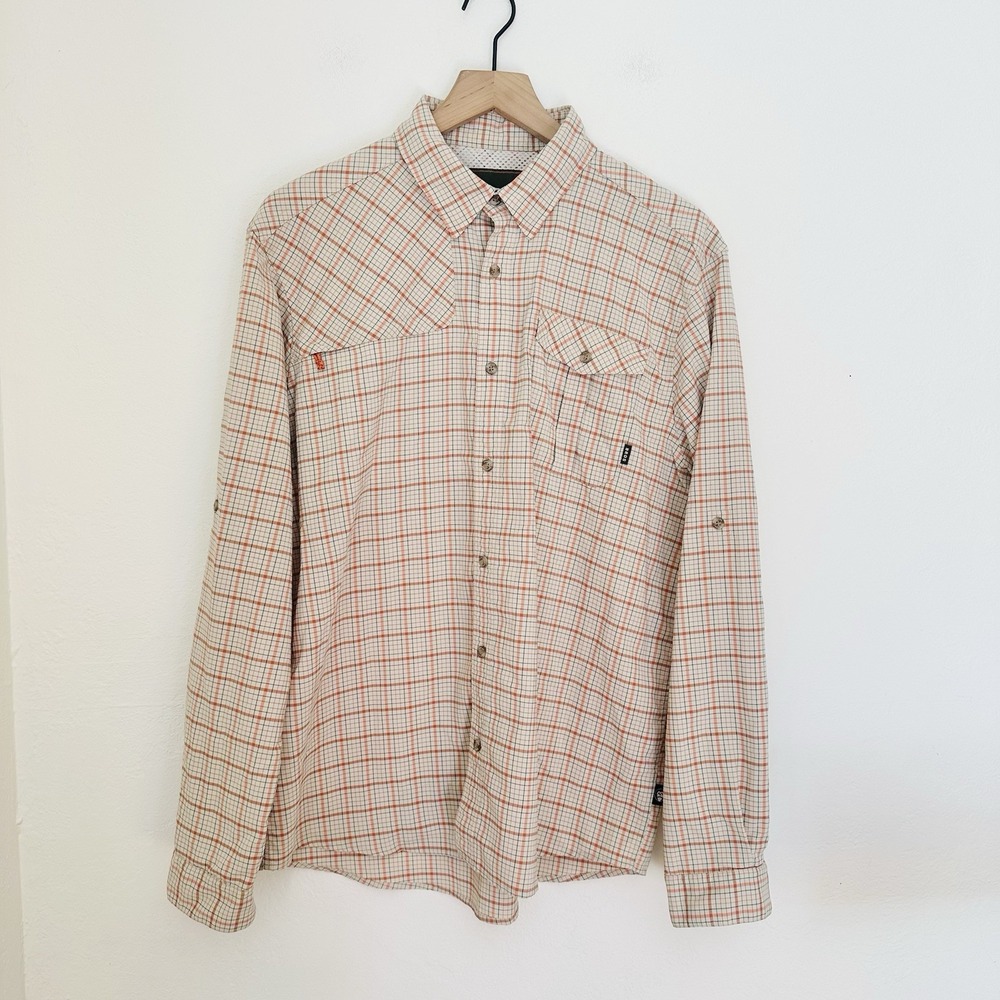 Howler Brothers Mens M Plaid Lightweight Performance Fishing Outdoor Shirt